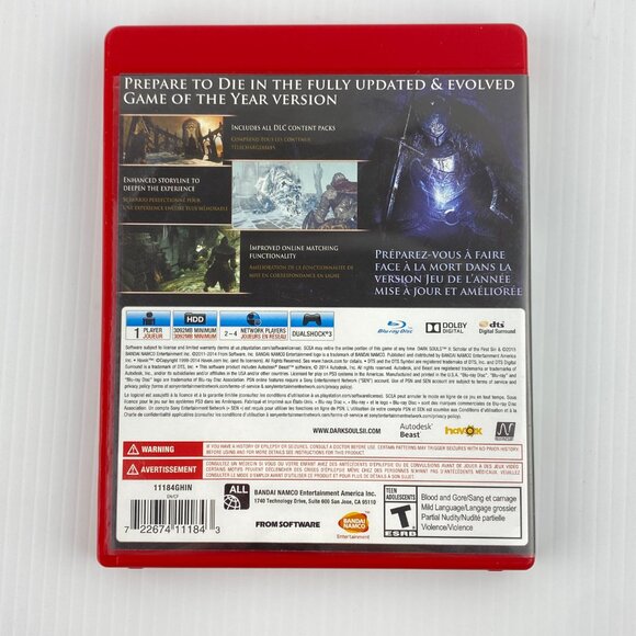 Dark Souls II PS3 Video Game 2014 Case Disc Rated Teen - Picture 2 of 7